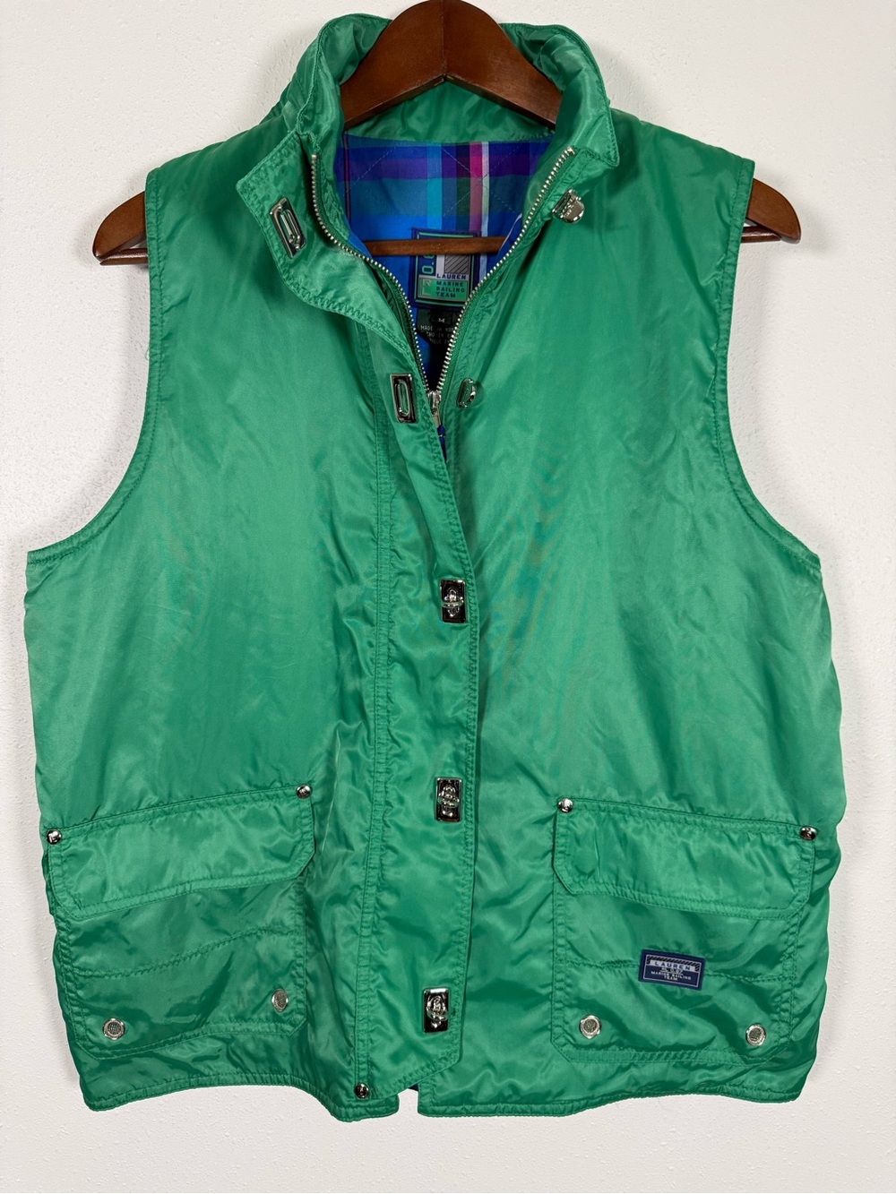 Vintage Lauren Ralph Lauren RL 0.67 Marine Sailing Team Green Vest M